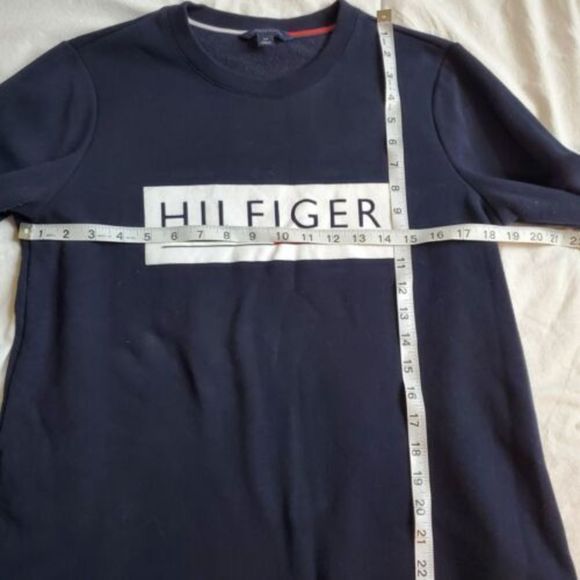 Tommy Hilfiger Slip On Navy Blue Sweatshirt Dress SZ Small - Picture 5 of 9